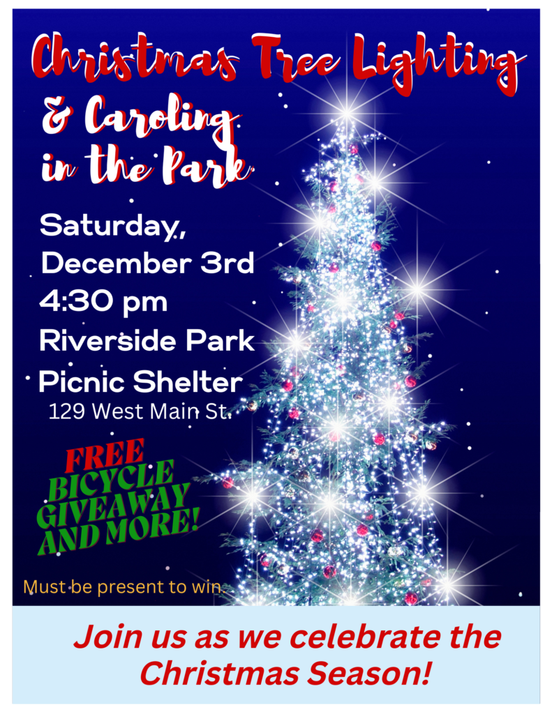 Christmas Tree Lighting & Caroling in the Park 2022 Town of Franklinville